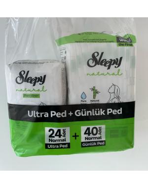 Sleepy Fırsat Paketi Ultra Ped + Günlük Ped  24 adet + 40 Adet